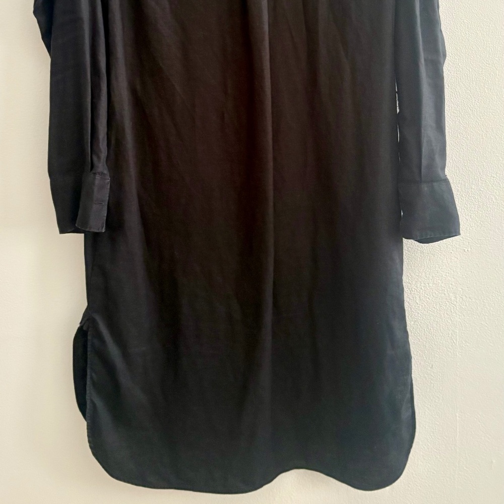 Everlane Black 100% Linen Button Shirt Dress XXS - Picture 8 of 15